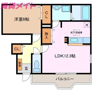 カーサ フィオーレ【1階】の間取り