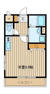 クレスト石神井【1階】の間取り