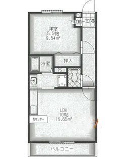 第23愛日ハイツ B106【1階】の間取り