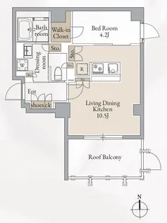 クロスレジデンス高田馬場【6階】の間取り