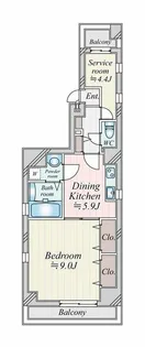 グローブシティ西小山(グローブシティニシコヤマ)【4階】の間取り