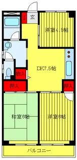 パークハイツ岡野【3階】の間取り