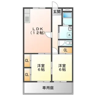 第2西浜ハイツ【1階】の間取り