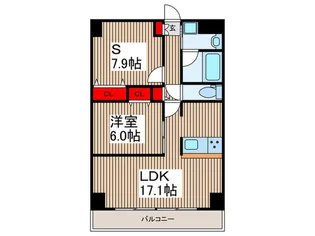 プレド・ラガール【4階】の間取り