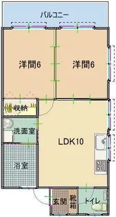 トーマス与那原【3階】の間取り