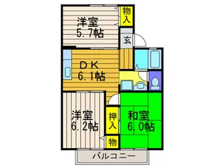 エトワールシャルム2【2階】の間取り