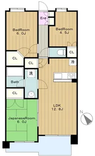 アンビシャスパーク京王堀之内【4階】の間取り
