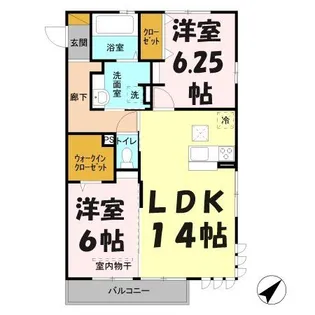 セピアコート A館【1階】の間取り