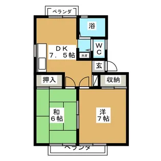 須藤コーポ第2【2階】の間取り