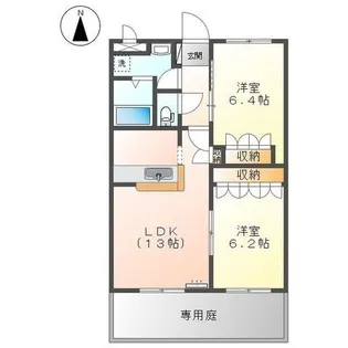 グレイスヴィラ2【1階】の間取り