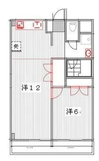 レジデンス中島【4階】の間取り