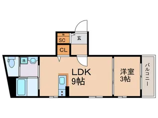 CANVAS KATSURA【1階】の間取り