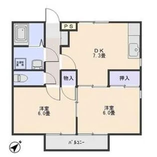 スターハイツ【2階】の間取り