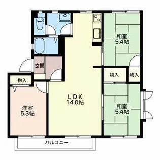 エステート桜 S棟【1階】の間取り