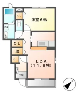 メゾン・オーブ A・B棟【1階】の間取り