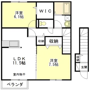 ソフィアコート A棟・B棟【2階】の間取り