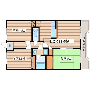 セントレアカマIII【6階】の間取り
