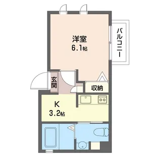 アトリオ桜の木【1階】の間取り