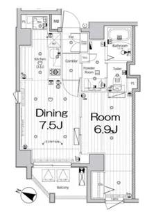 レガシア千代田三崎町(旧メイクス水道橋)【13階】の間取り