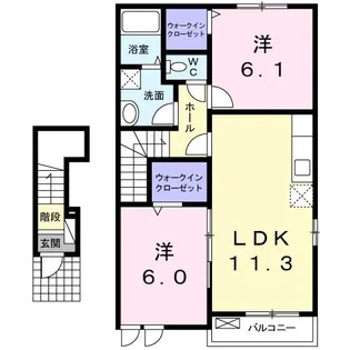 グレイス 愛【2階】の間取り