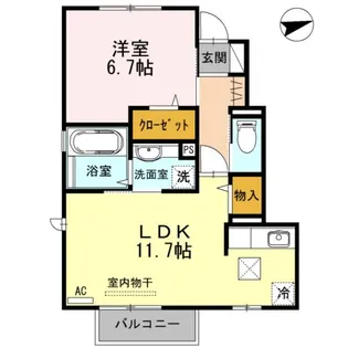 カトル・セゾン【1階】の間取り