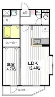 パルメゾン堤【4階】の間取り
