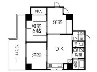 川萬ビルグランアルシェ【7階】の間取り
