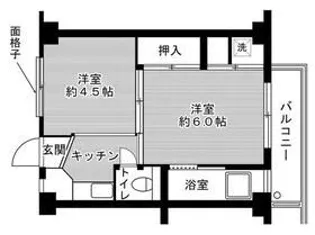 ビレッジハウス西萩原1号棟【4階】の間取り