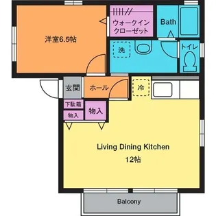 ジュネスソレーユ【1階】の間取り