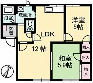 グレース22 B棟【1階】の間取り