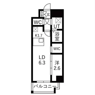 メイクスアート浄心【4階】の間取り
