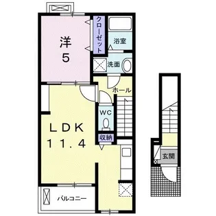 ヴァイオレット レジデンス【2階】の間取り