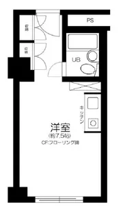 六本木ユニハウス【4階】の間取り