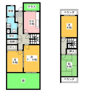 八事本町団地1号棟の間取り