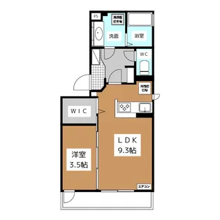 ヴェルミリオン鶴賀【3階】の間取り