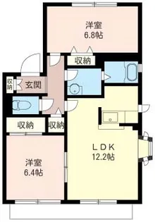 エクレールオヤマ【1階】の間取り