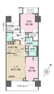 ザ・パークハウス文京千石一丁目【9階】の間取り