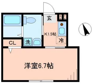 バーミープレイス喜多見II【1階】の間取り
