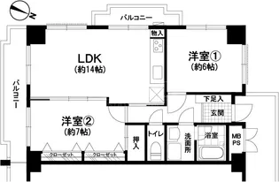 シャンボール大名A棟【11階】の間取り