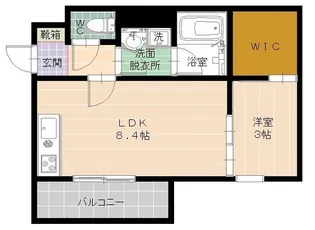 フォレスト博多【3階】の間取り