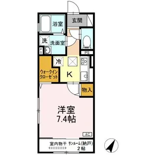 マウントナンバ オータム【1階】の間取り