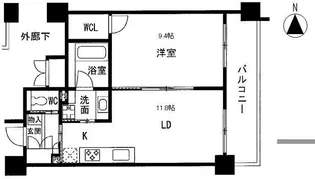 クリプトメリア目黒【2階】の間取り