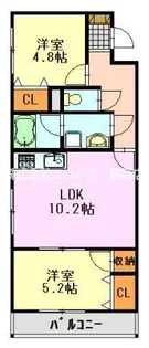 グランデュール千葉寺【3階】の間取り