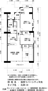 UR桜宮リバーシティ中央【4階】の間取り