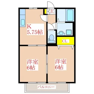 モナリエヴュー霧島【2階】の間取り