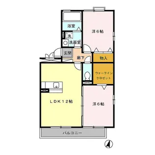 グランドゥールくすの木II【3階】の間取り