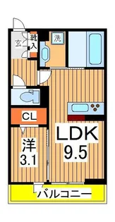 クレールモア【1階】の間取り