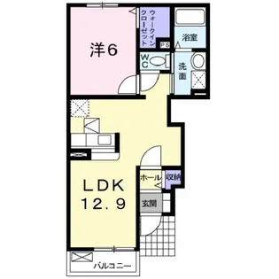シェーネ・プラシード【1階】の間取り