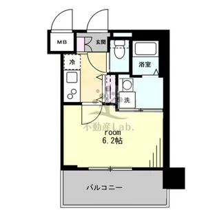 セオリー夕陽丘DOOR【6階】の間取り