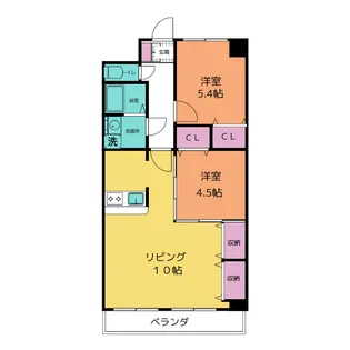 クレストール築地【3階】の間取り
